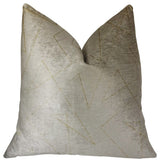 Gold Divinity Gold and Beige Luxury Throw Pillow, 20"x20"