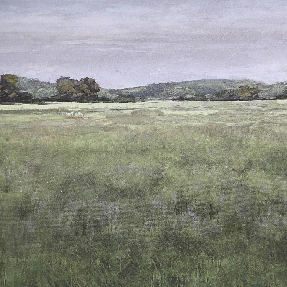 Quiet Meadows Art Print, Pine Wood with White Wash