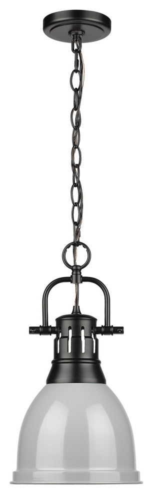 Golden Lighting 3602-S-BLK Duncan 1 Light 9"W Mini Pendant - Black / Matte
