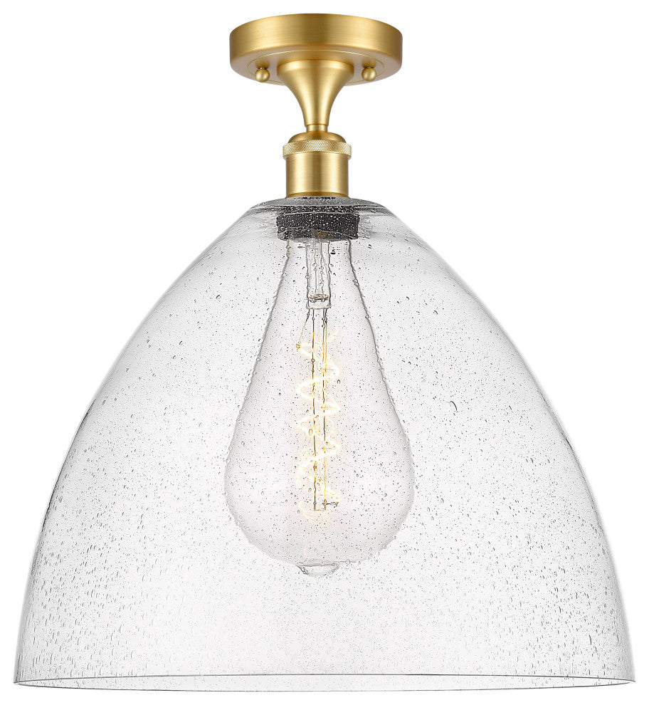 Innovations 516-1C-SG-GBD-164-LED 1-Light Semi-Flush Mount, Satin Gold