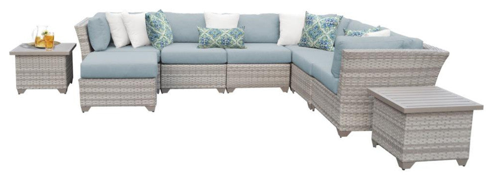 Fairmont 9 Piece Outdoor Wicker Patio Furniture Set 09c Spa