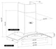 Modern Stainless Steel Wall Mount Range Hoods With Glass Canopy, 30"