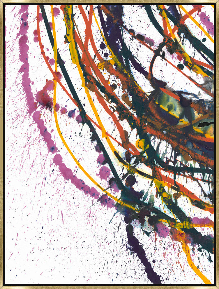 30x40 Couleurs Primaries V, Framed Artwork, Gold
