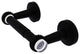 Pacific Beach 2-Post Toilet Tissue Holder with Twist Accents, Matte Black
