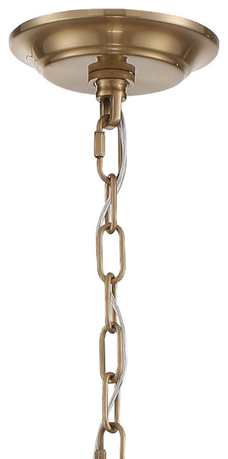 Bailey 8 Light Aged Brass Chandelier