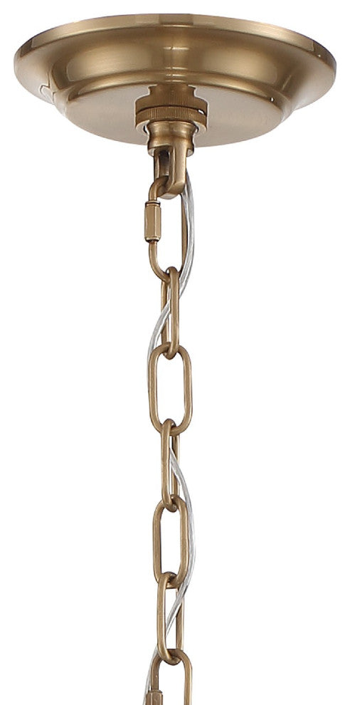 Bailey 8 Light Aged Brass Chandelier