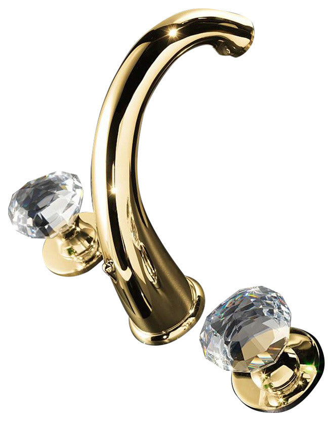 Rock Luxury Crystal Faucet, Polished Gold