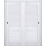 Sliding Bypass Doors 64 x 84, Veregio 7411 White