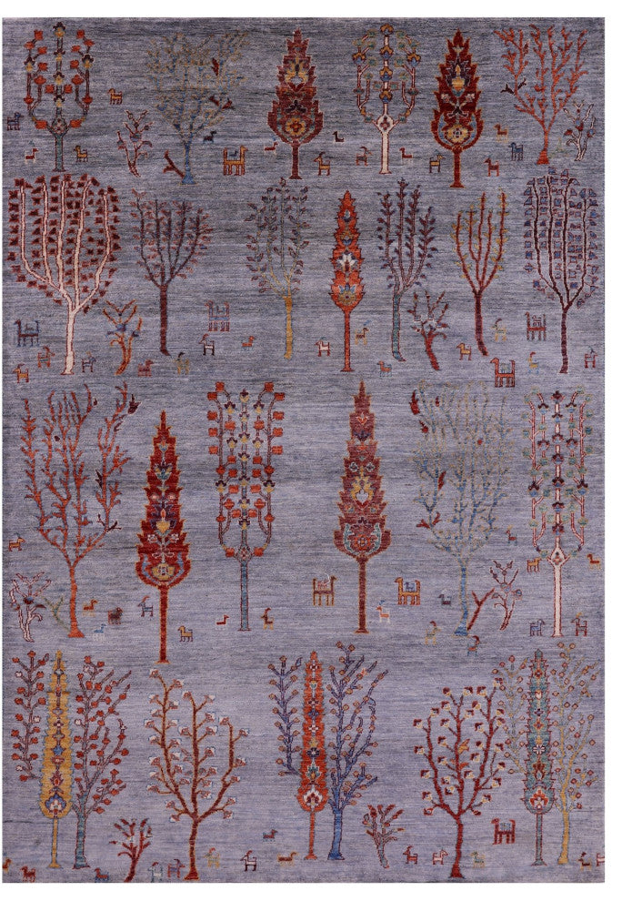 Hand Knotted Tribal Persian Gabbeh Wool Rug 5' 5" X 7' 8" Q5658