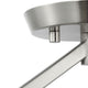 Vertex Collection One-Light Brushed Nickel Etched White Semi-Flush Mount Light