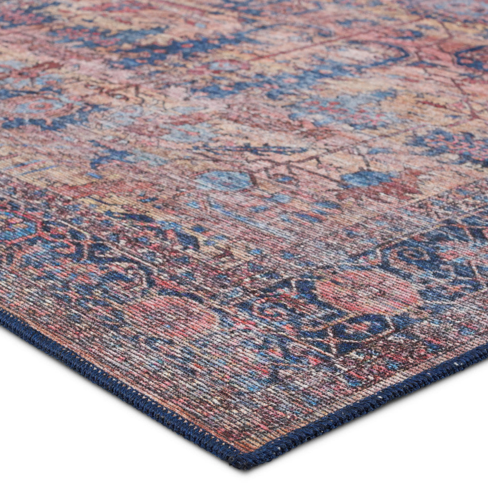 Vibe by Jaipur Living Ainsworth Medallion Blue/ Pink Area Rug 5'3"X8'