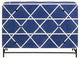 Navy Blue 3-Drawer Accent Chest