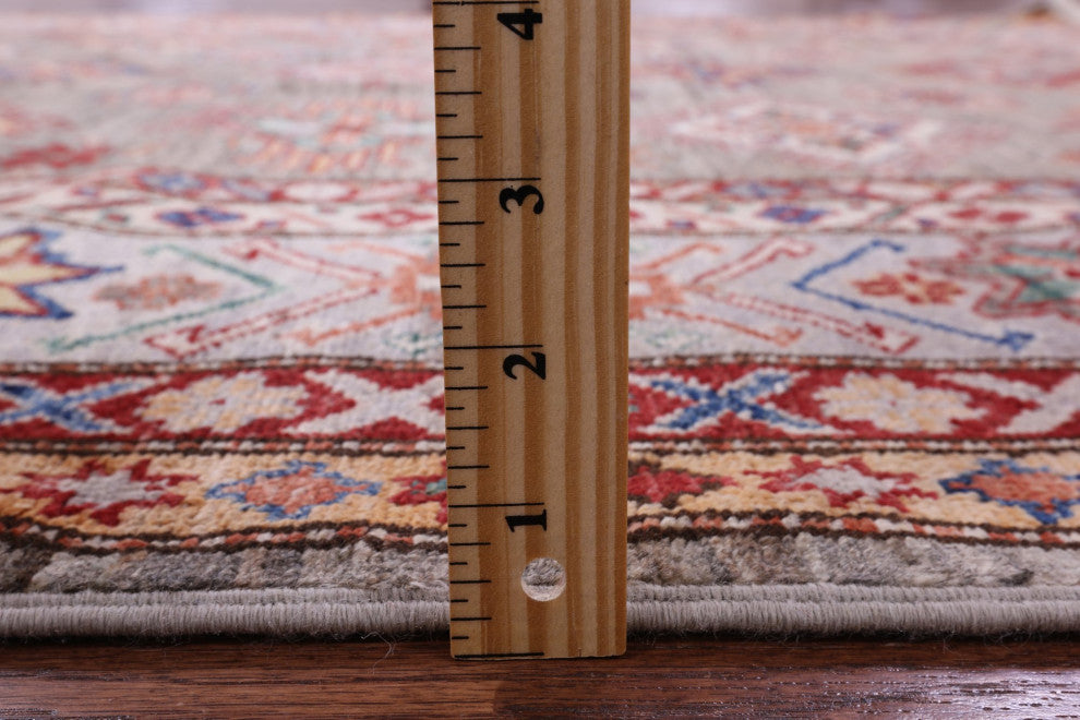 6' 0" X 8' 6" Super Kazak Hand Knotted Wool Rug - Q12939