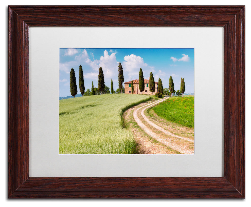 Michael Blanchette 'Tuscan Classic' Art, Wood Frame, White Mat, 14x11