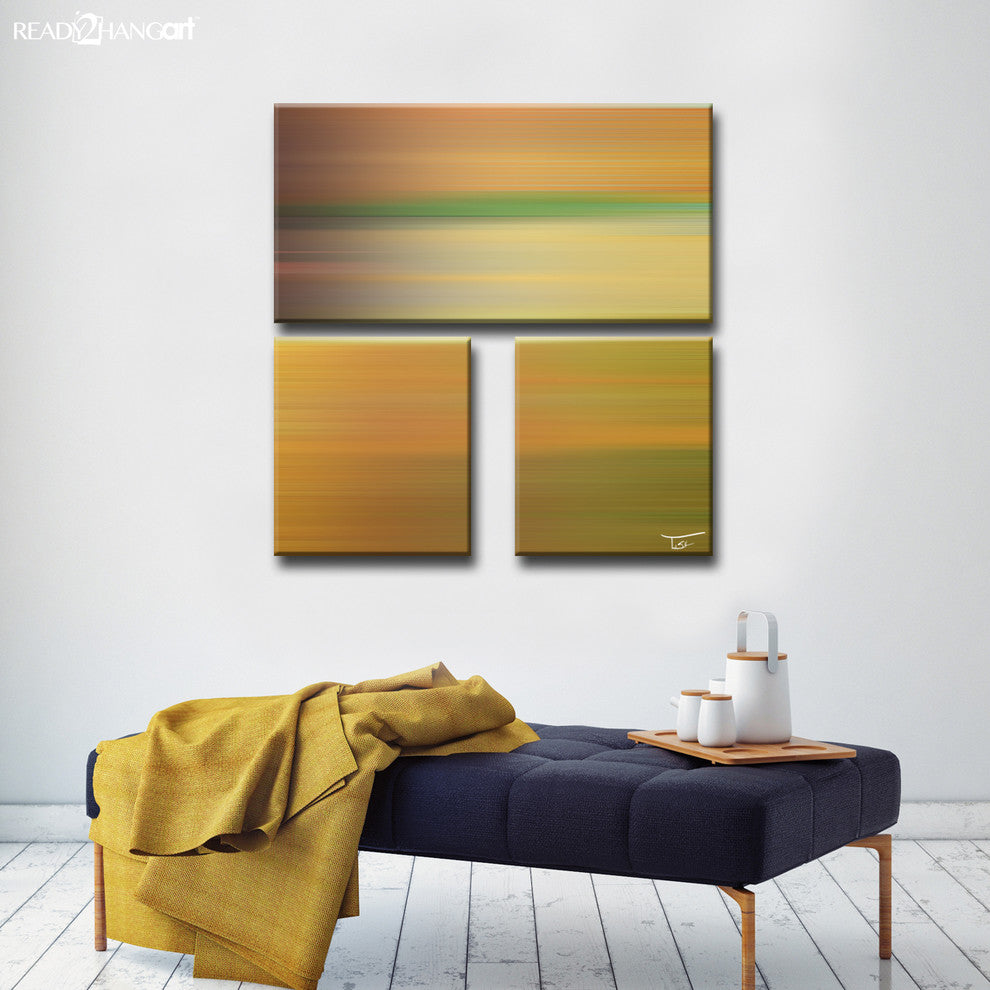 Ready2HangArt ''Blur Stripes LXII'' by Tristan Scott, 24"x24", 3 Piece Set