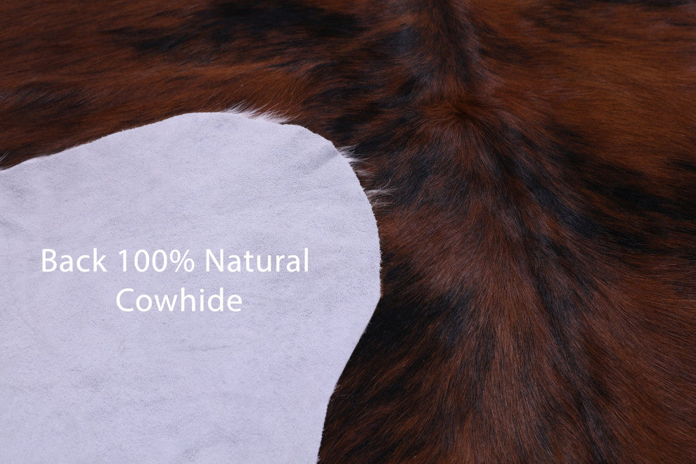 6' 6" X 5' 7" Organic Natural Hair-On Cowhide Area Rug C1495