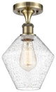 Innovations 516-1C-AB-G654-8 1-Light Semi-Flush Mount, Antique Brass