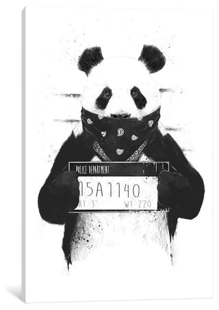 "Bad Panda" by Balazs Solti, 26x18x1.5"