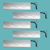 Ornate Cornice White Urethane Floral Bunting  5 Pcs   378.75" Length
