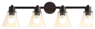 Bathroom Wall Lamp 4-Light, Black