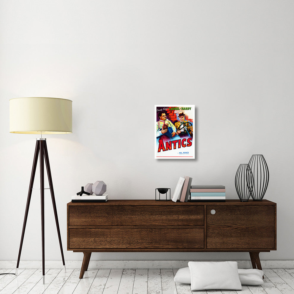"Laurel & Hardy - Antics" Canvas Giclee by Hollywood Photo Archive, 17"x22"