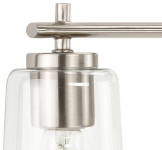 Adley Collection 48-1/2" 6-Light Brushed Nickel Clear Glass Bath Vanity Light