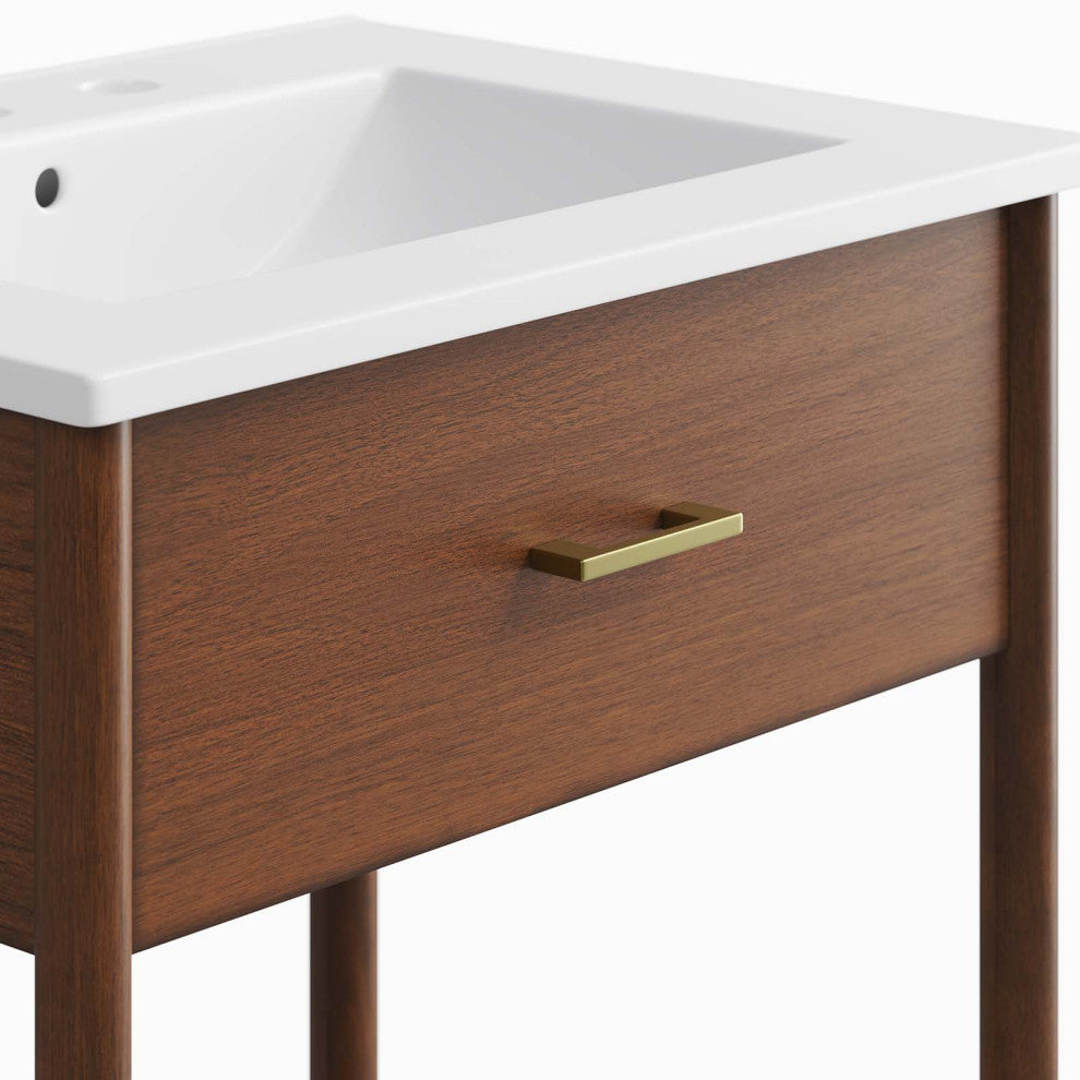 Zaire 24" Bathroom Vanity - Walnut White