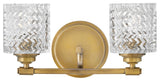 Elle 2-Light Bath, Heritage Brass