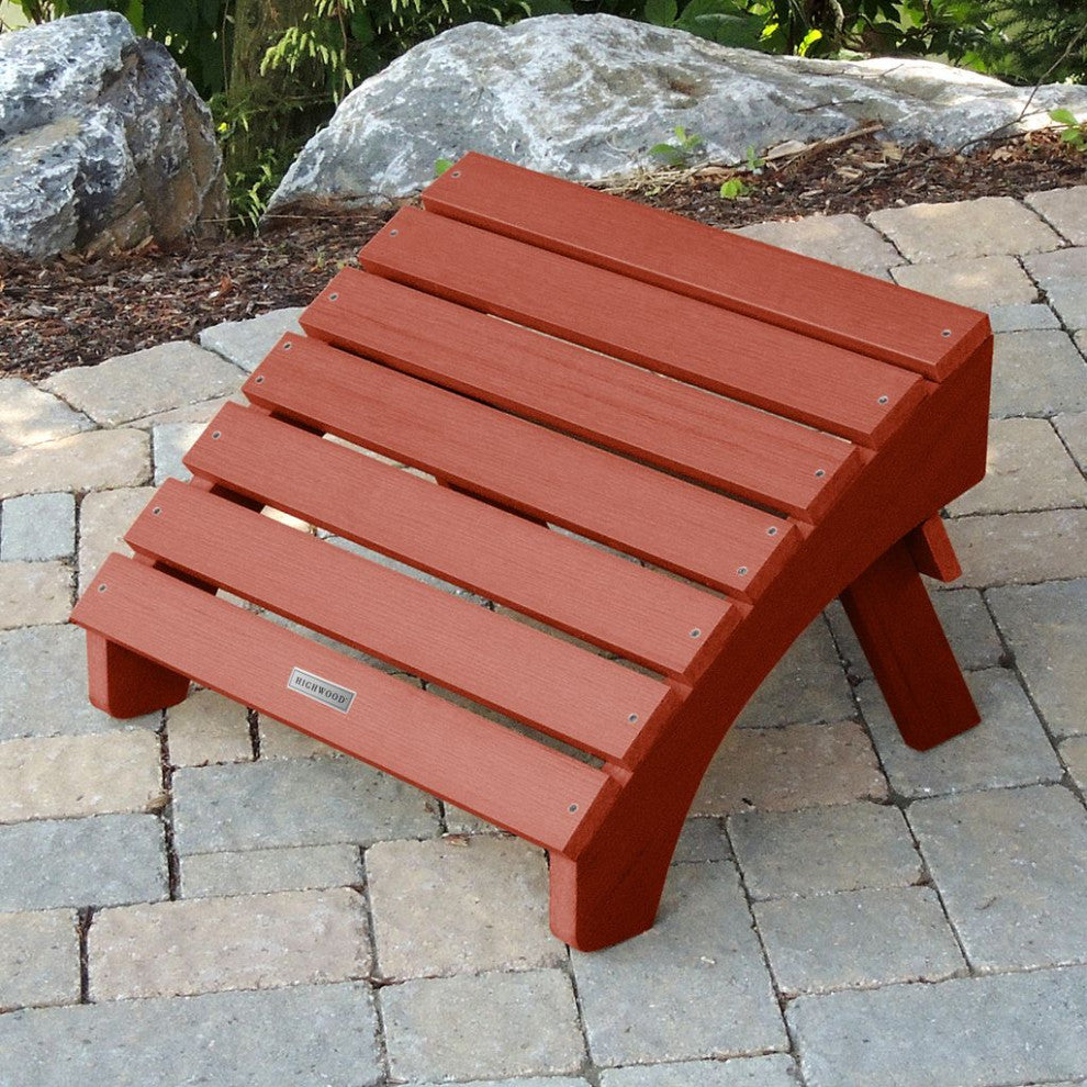 Manhattan 3-Piece Beach Adirondack Set, Rustic Red