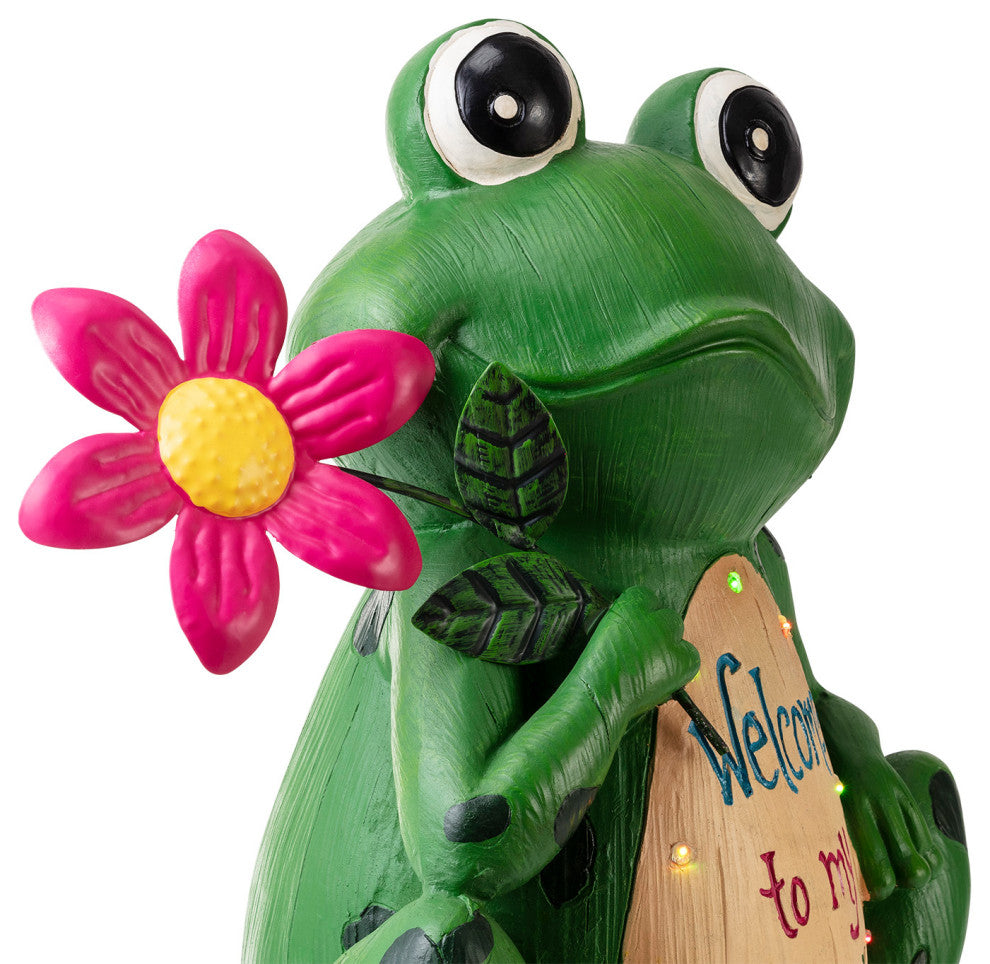 Welcome To My Pad' Frog Statuary, 18"