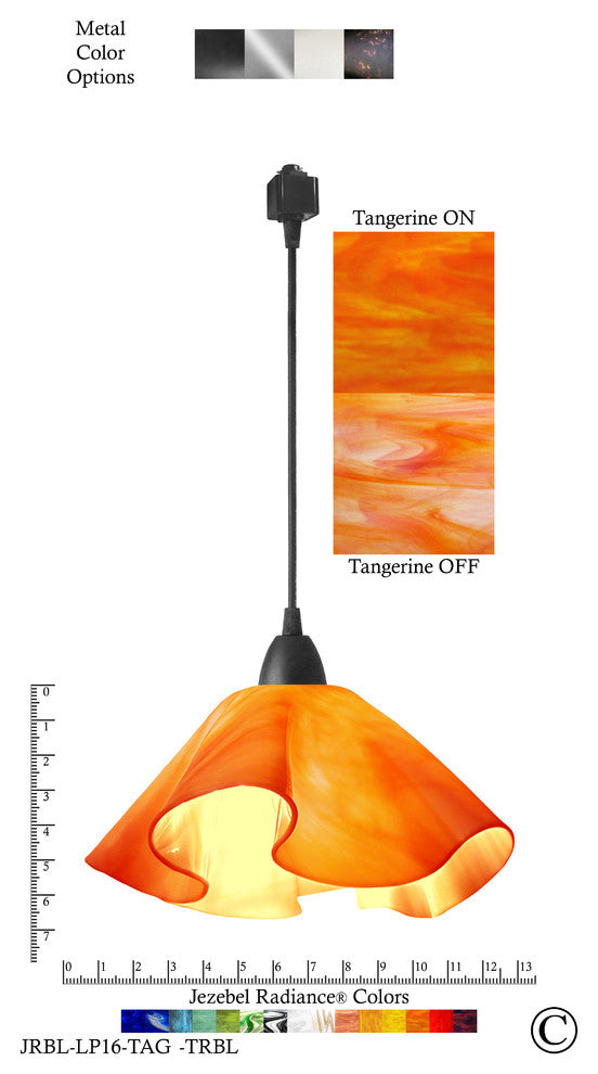 Jezebel Radiance Lily Large Track Light, Tangerine