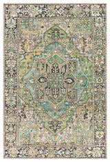 Iris IRS-2361 Traditional Olive Green 7'6"x9'6" Area Rug
