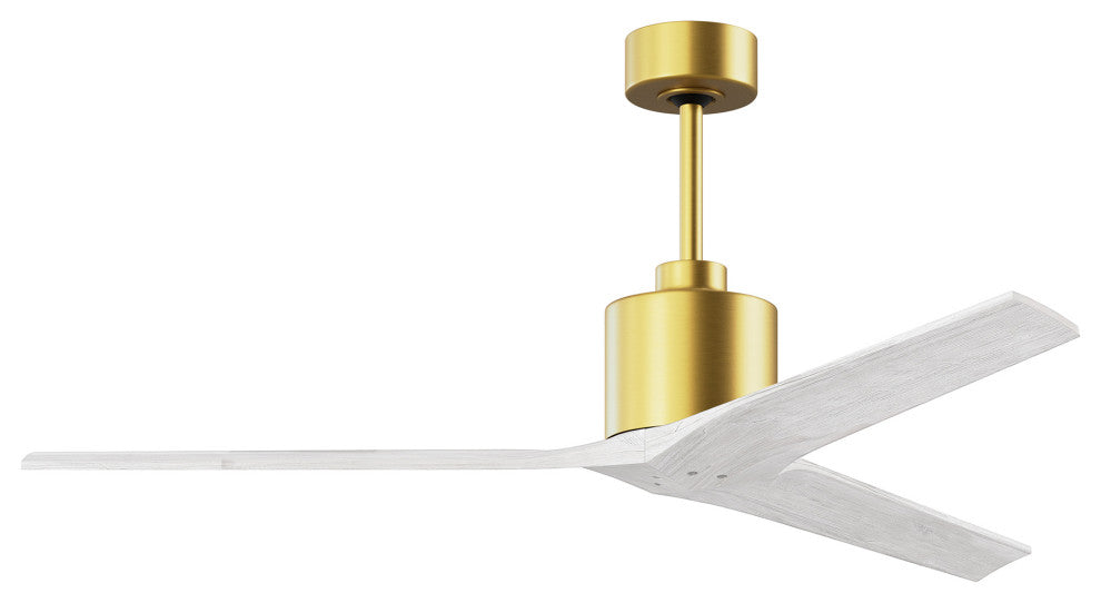Mollywood  42" Ceiling Fan, Brushed Brass/Matte White, 60