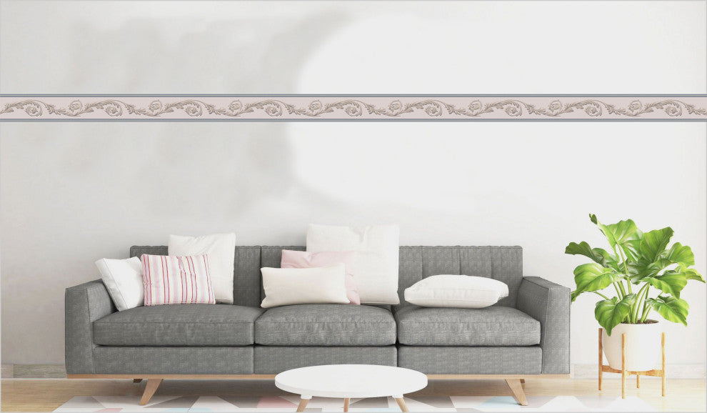 Damask Peel and Stick Wallpaper Border 15'x7"