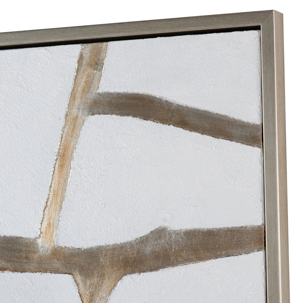 Silverlines Canvas 2-Piece Wall Art With Silver Frame