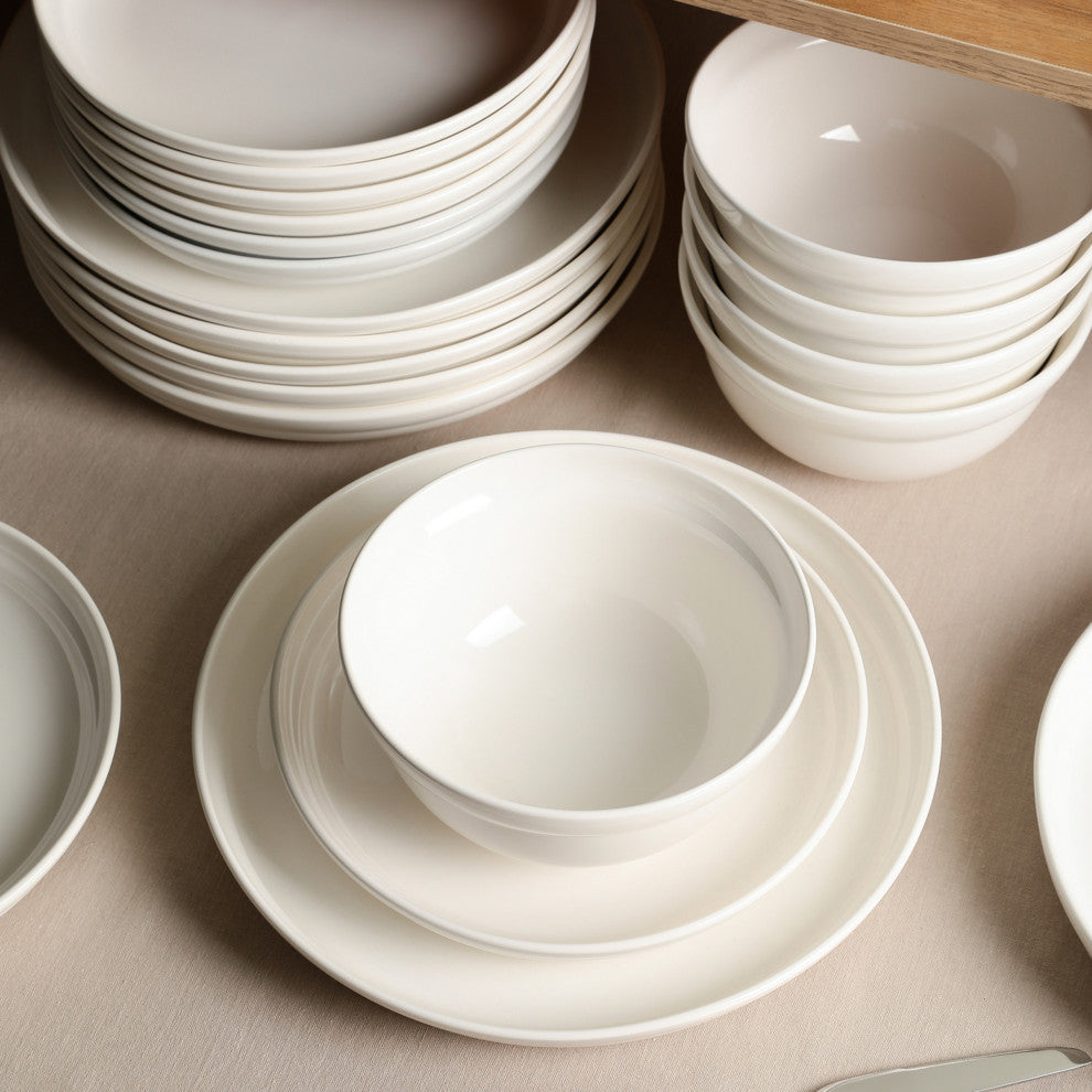 Stone Lain Virtuo Porcelain Salad Plate Set of 4, White