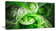 Mystic Green Fractal, Oversized Abstract Canvas Art Print, 60x28