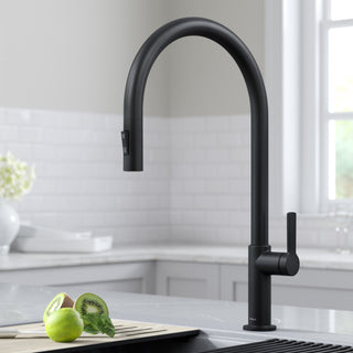 Oletto Pull-Down 1-Hole Kitchen Faucet, Matte Black, Model Kpf-2821mb
