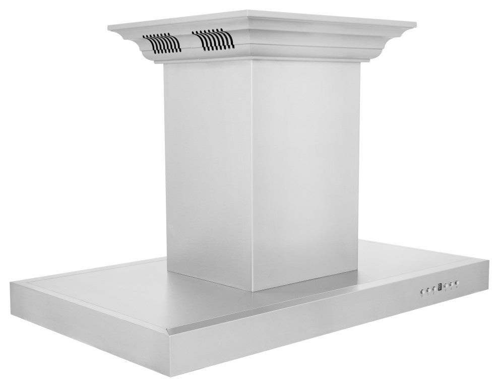 30" ZLINE CrownSound  Island Mount Range Hood, Stainless Steel, KE2iCRN-BT-30