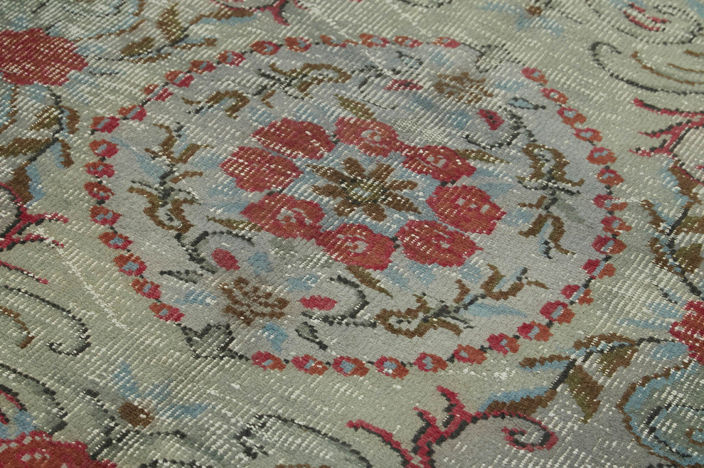Rug N Carpet - Handmade Anatolian 5' 8'' x 9' 5'' Rustic Overdyed Rug