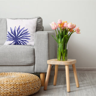 Spiky Flower Decorative Throw Pillow, Purple, 20"x20"