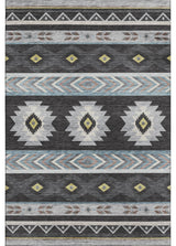 Addison Premium Washable Mayfield AMF178 Black 5' x 7'6" Rug