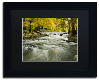 PIPA Fine Art 'Hoopes Falls in the Autumn' Matted Framed Art, 14x11