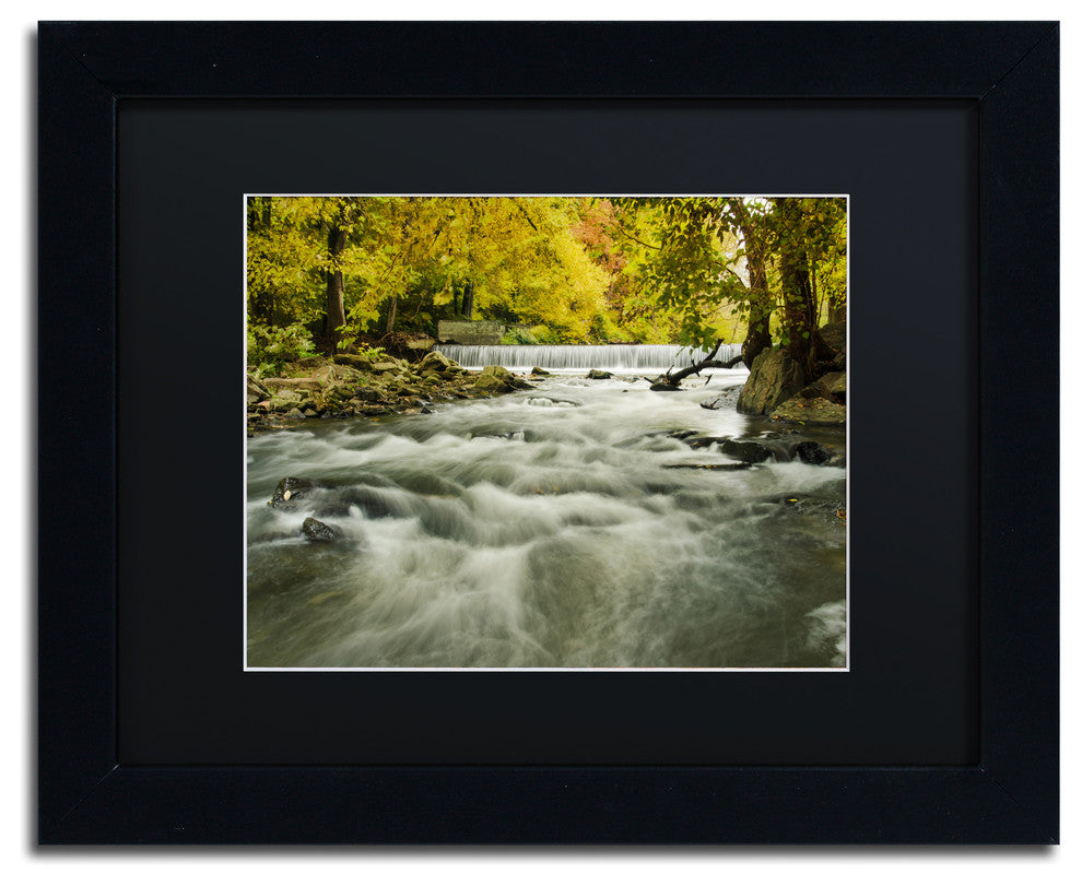 PIPA Fine Art 'Hoopes Falls in the Autumn' Matted Framed Art, 14x11