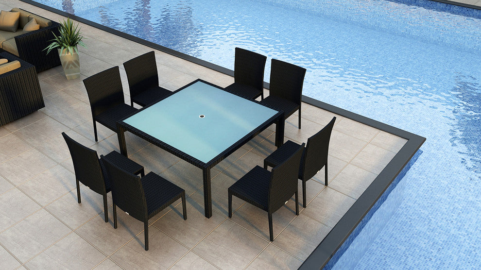 Urbana 9 Piece Square Dining Set, No Cushions