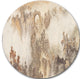 Nature In Vintage Style, Landscape Photo Round Wall Art, 23"