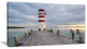 "Lighthouse at Lake Neusiedl at Sunset" Sea Bridge Wall Art, 40"x20"