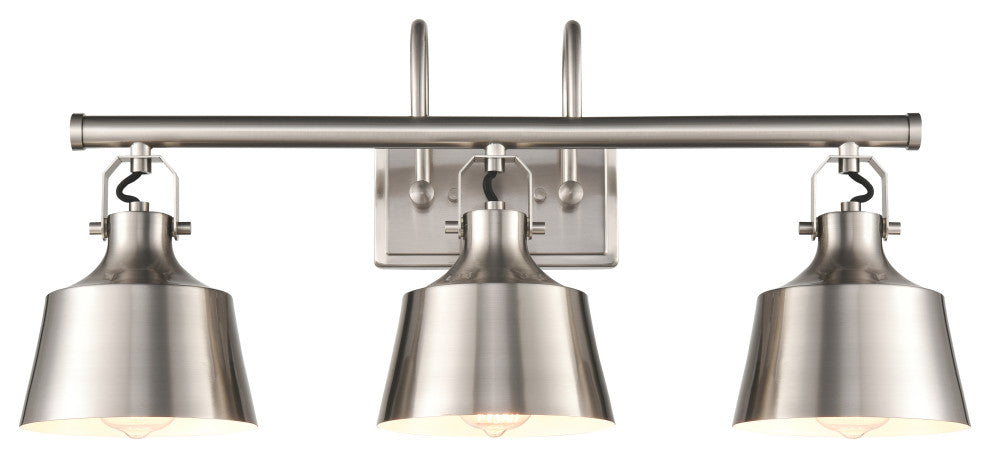 Innovations 370-3W-SN-M Provin 3 Light Bath Vanity Light, Brushed Satin Nickel