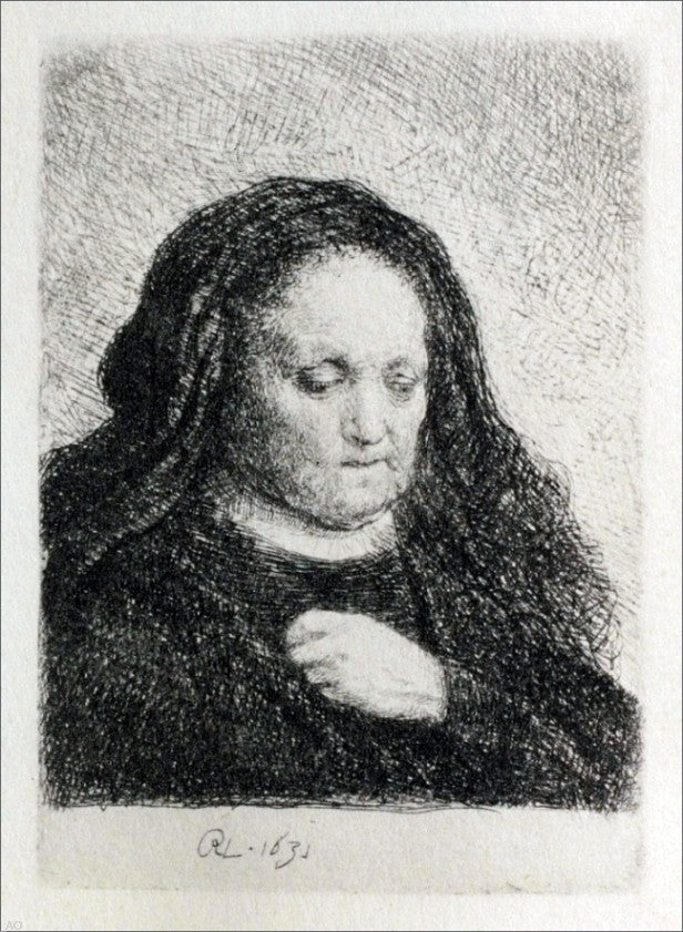 Rembrandt Van Rijn Rembrandt's Mother in a Black Dress Wall Decal