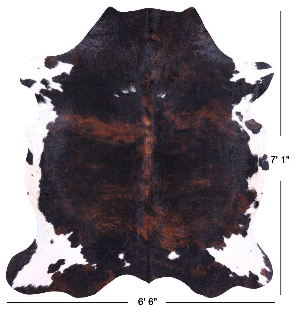 Organic Natural Hair-On Cowhide Area Rug 7' 1" X 6' 6" C1478